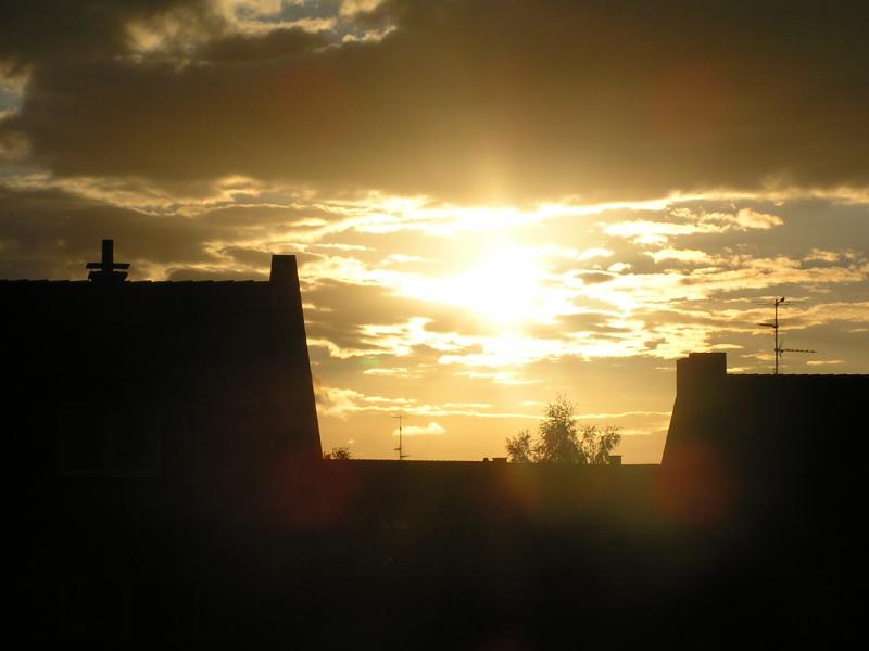 Innenhof abends.